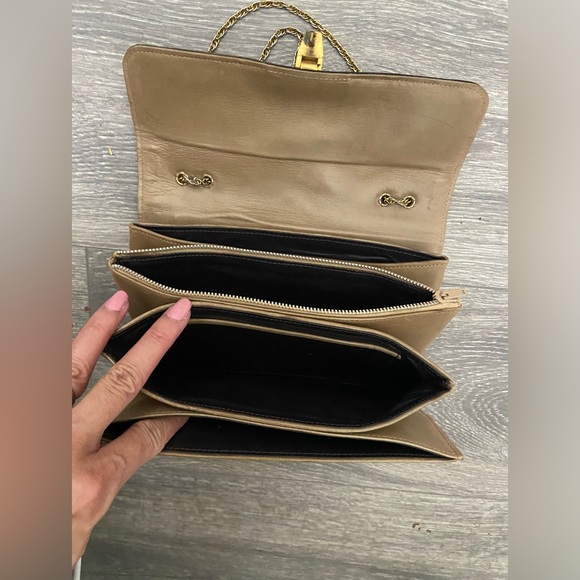 Vintage 70’s Saks Croc Embossed Patent Leather Shoulder Bag Evening Clutch - Picture 11 of 15